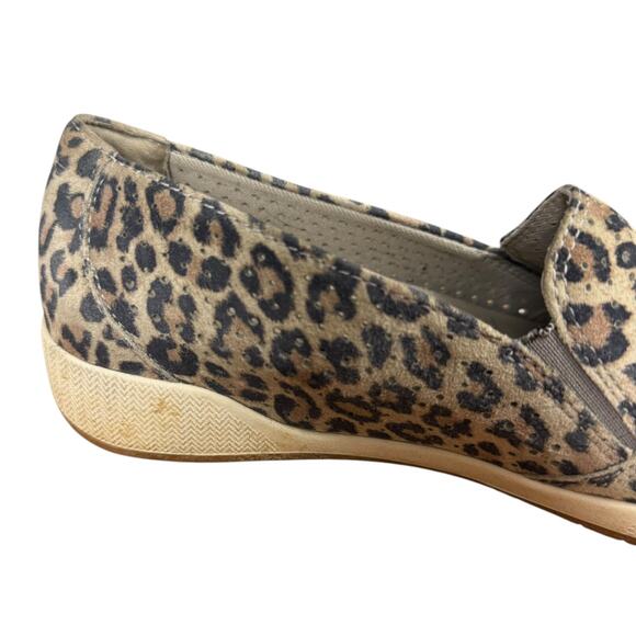 Dansko Odina Leopard Print Leather Suede Perforated Comfort Shoes sz 38 7.5 / 8 - Picture 3 of 16